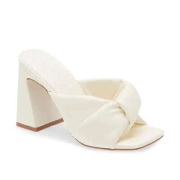 Open Edit Saydee Sandal In Ivory Womens Size 5.5 Block Heels - Picture 1 of 12